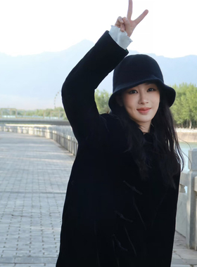 杨紫同款渔夫帽大头围显脸小