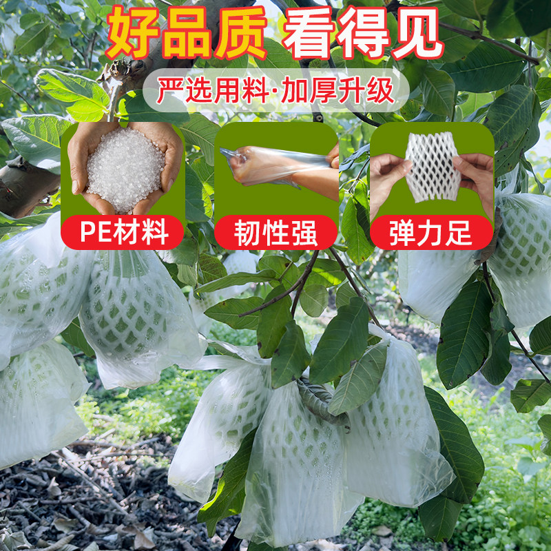 番石榴套袋防虫网袋专用一体泡沫包装袋石榴加厚袋芭乐水果网套,淘宝优惠券,粉丝福利购,淘宝优惠卷