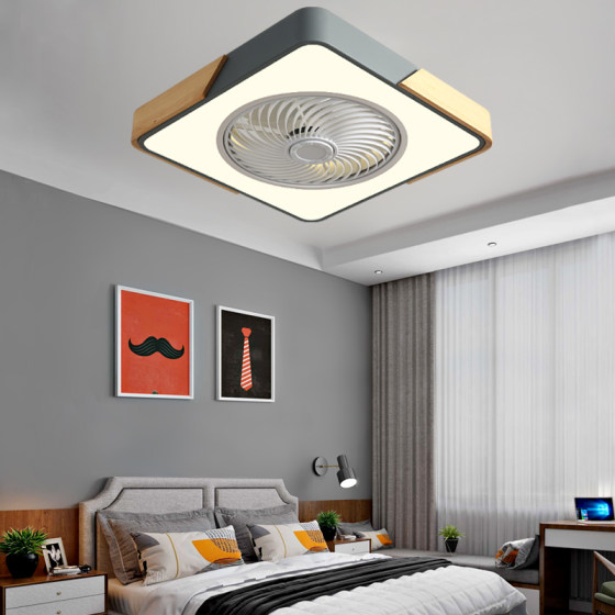 Living room electric fan light living room bedroom fan light ultra-thin