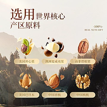 天虹牌罐装纯坚果礼盒混合果仁共5罐1.3kg[20元优惠券]-寻折猪
