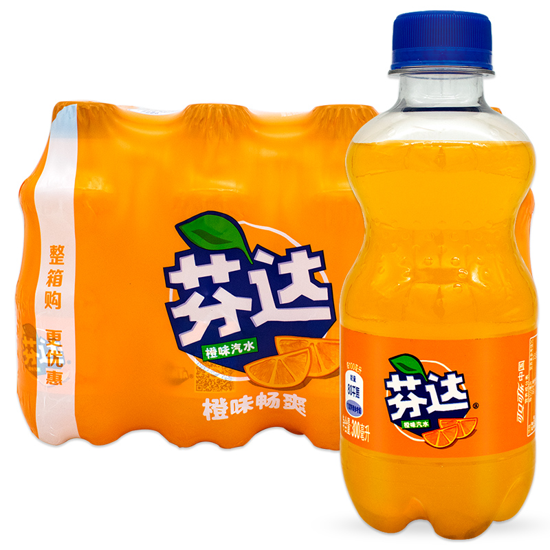 芬达Fanta橙味汽水 碳酸饮料 可口可乐公司出品 300ml*24瓶 - 图2