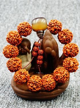 菩提手串男款盘玩菩提子大金刚机刷文玩五瓣佛珠爆肉文玩手链