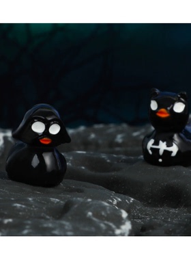 卡通DIY配件创意立体炫酷鸭子公仔 树脂桌面摆件DIY自制配件