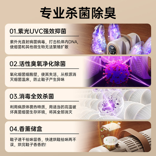 Mokuki shoe dryer sterilization and deodorization artifact