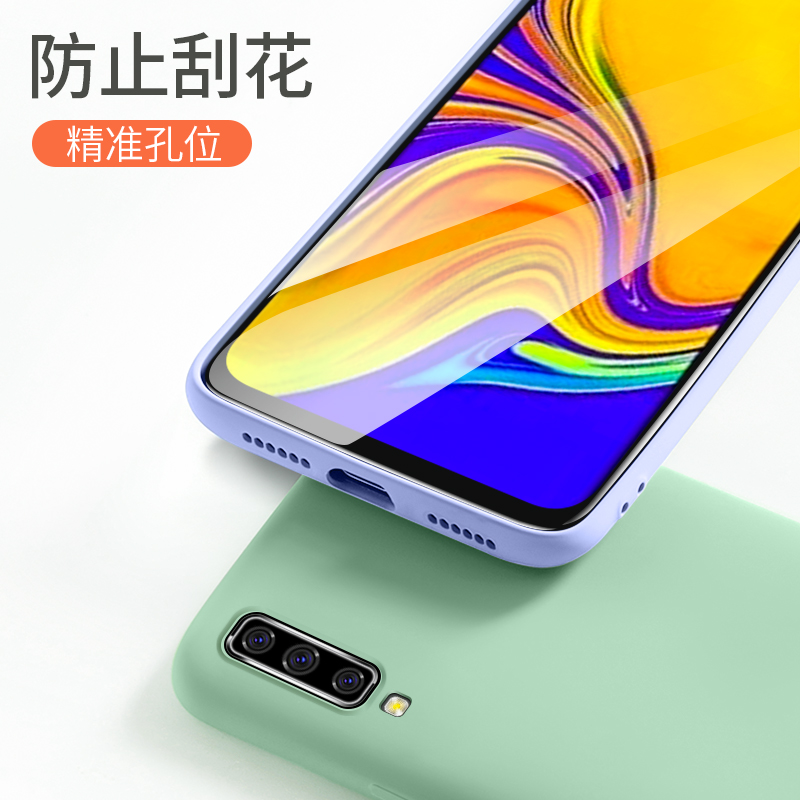 适用于三星a50手机壳Samsung galaxy A50硅胶sma5050简约sm一a5050防手汗a505f机壳samsung盖乐世a50时尚DS女-图1