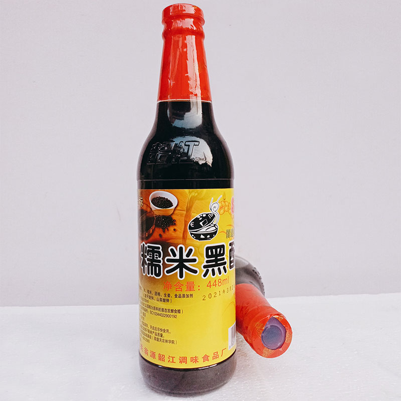 韶江金标糯米黑醋448ml*20瓶整箱酿造食醋添丁醋猪脚姜醋蛋月子醋 - 图1