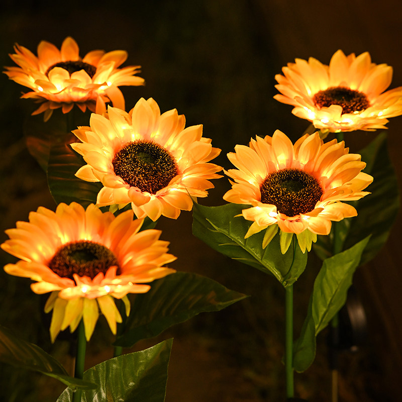 太阳能庭院灯户外防水花园向日葵灯插地草坪太阳花景观氛围装饰灯,淘宝优惠券,粉丝福利购,淘宝优惠卷