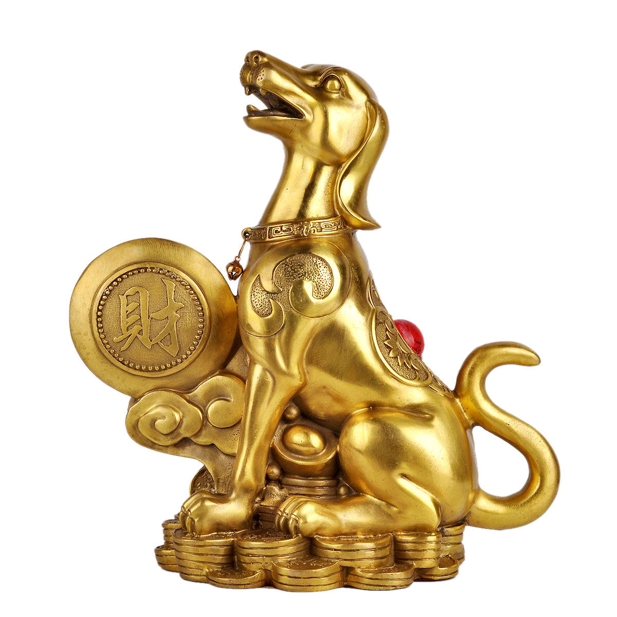 铜狗摆件十二生肖狗元宝狗家居客厅办公室店铺礼品装饰工艺品