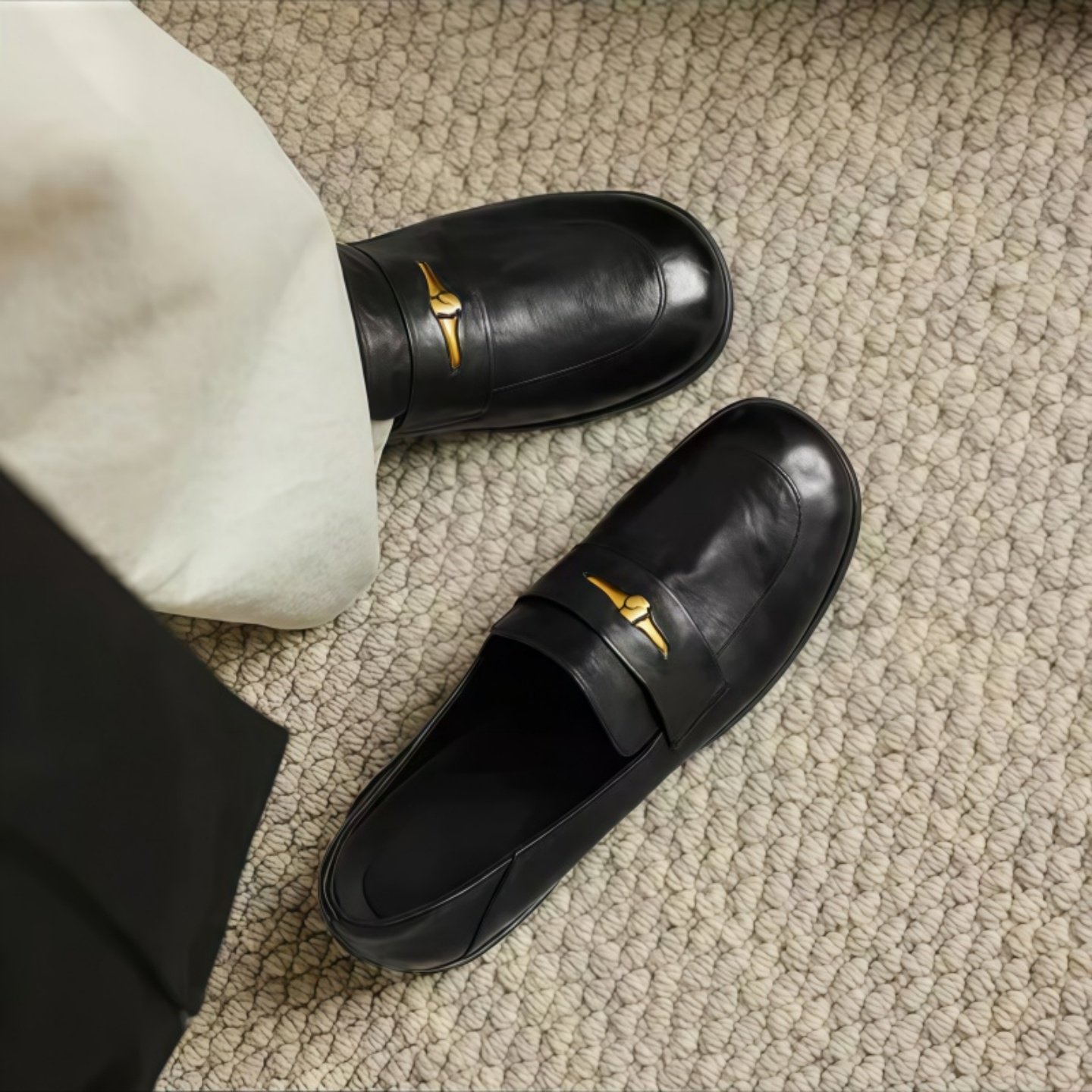 小角鹿超软羊皮乐福鞋女2026春季一脚蹬英伦风小皮鞋平底浅口单鞋,淘宝优惠券,粉丝福利购,淘宝优惠卷