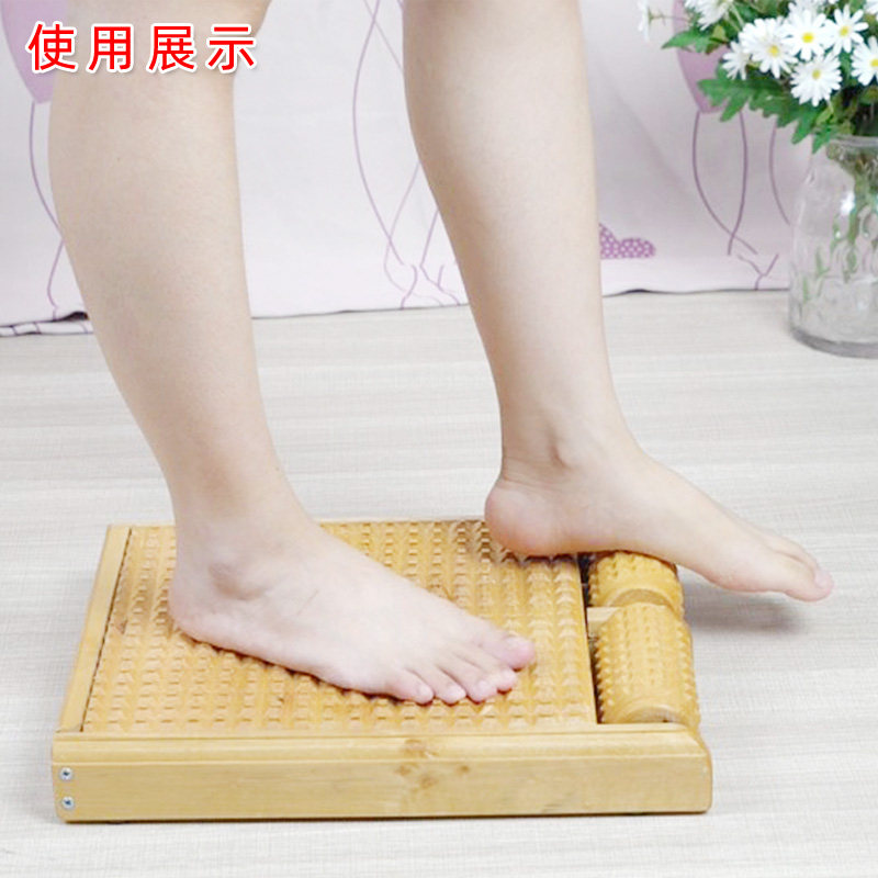 实木穴位指压板脚心滚轮家用按摩器 萱尚其它按摩器材