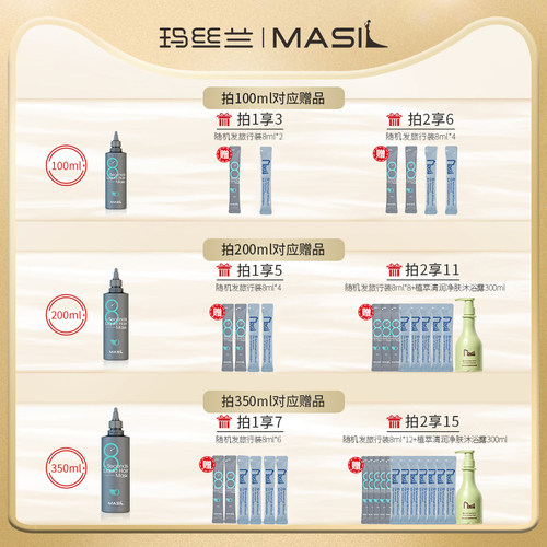 Masil玛丝兰8秒发膜八秒修复干枯烫染受损免蒸营养护发素丰盈正品 - 图0