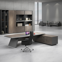 Office owners table and chairs portfolio minimalist modern presidents head office high-end managers desk big class desk