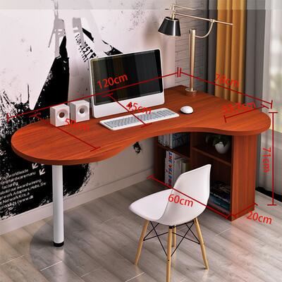 书桌学生家用转角电脑桌台式实木生态板桌面简易办公桌拐角电竞桌 - 图0