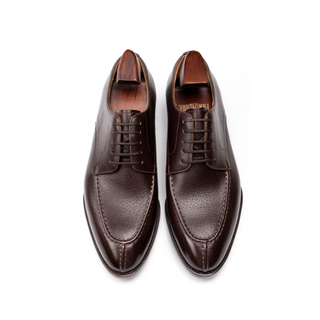 梵骅定制  猪皮纹牛皮分列式德比鞋琴底工艺180616-4-D2NPB - 图3