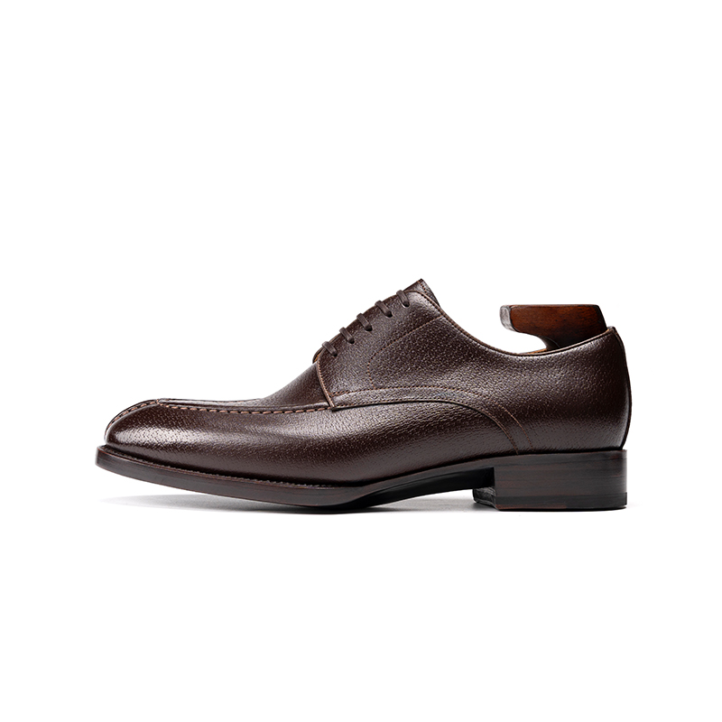 梵骅定制  猪皮纹牛皮分列式德比鞋琴底工艺180616-4-D2NPB - 图2