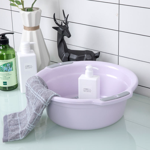 家用洗脸盆洗菜盆双耳加厚塑料盆洗脚洗衣服大号盆子小脸盆水果盆 - 图1