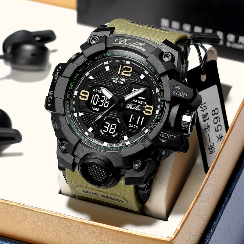 2020新款多功能电子男学生潮流男表 派得霖国产腕表