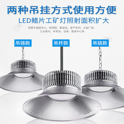 LED工矿灯仓库厂房灯天棚工业工厂车间灯吊灯超亮体育馆照明 - 图0