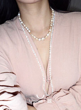 设计师原创Utsuwa器海水螺珠项链