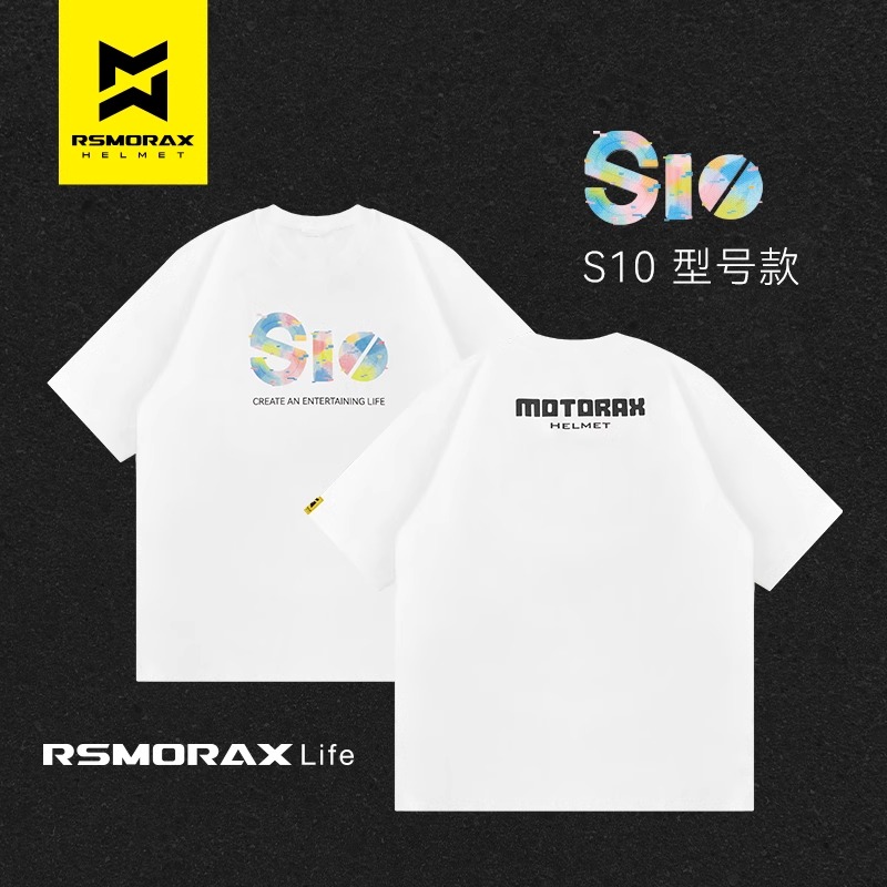 RSMORAX摩雷士摩托车机车骑行夏季潮牌T恤男女宽松上衣短袖周边 - 图3