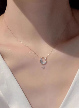 逐梦星河星项链女小众ins高级轻奢设计星月项链饰品
