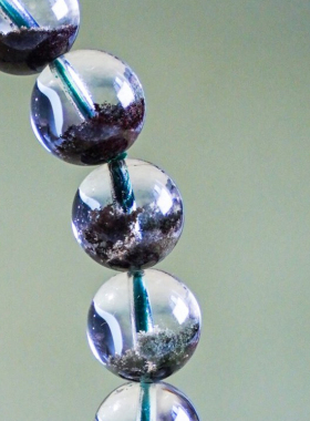 绿幽灵聚宝盆巴西正品串珠手链