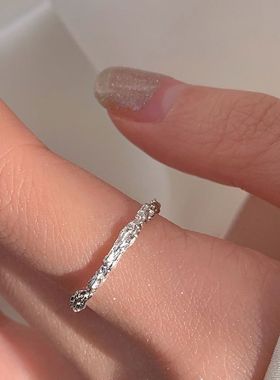 树枝交错开口戒指女不掉色简约小众设计时尚网红个ins潮流指环