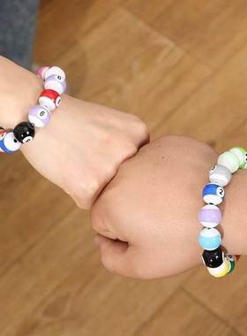 台球手串链手桌球穿绳珠子中八台球九球手腕斯诺情侣男饰品