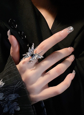 2024新款小众设计师高级感蝴蝶开口戒指女ins潮冷淡风个性食指戒
