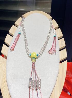 2026白色琉璃毛衣链小众设计款高级感轻奢百搭项链女款