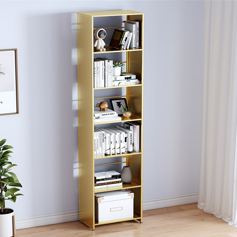 铁艺落地简易家用客厅靠墙转角书架 云仲森家具书架