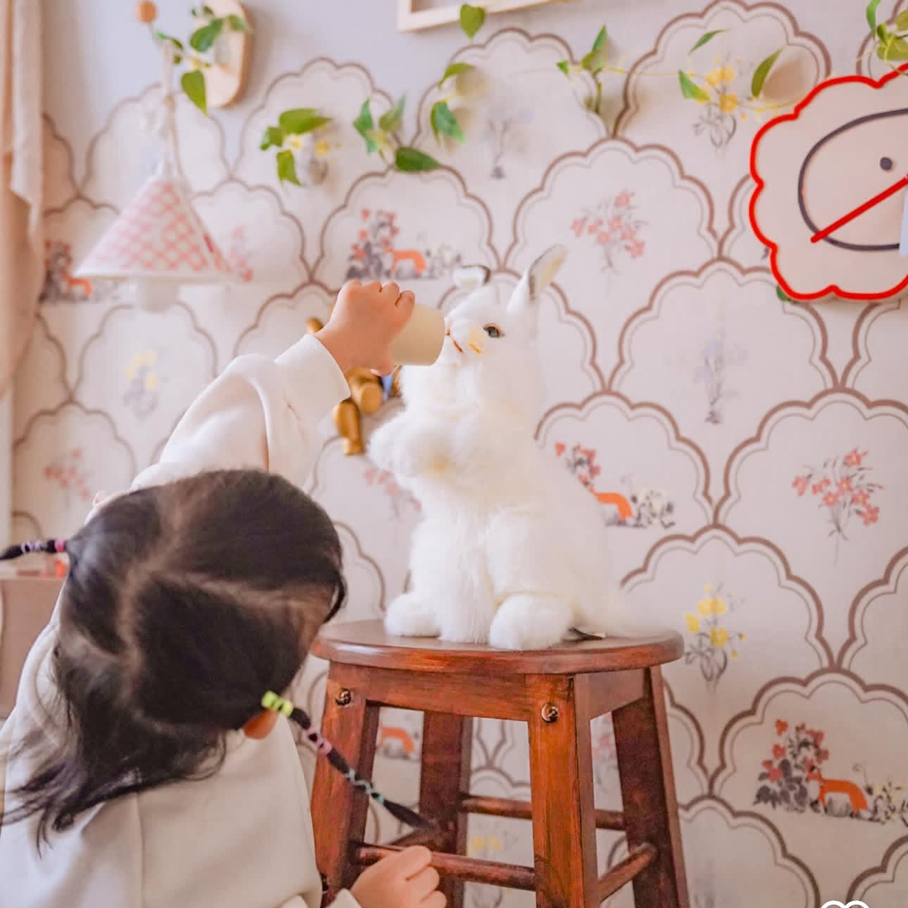 hansa兔年可爱小白兔毛绒玩具宝宝生日新年礼物兔子公仔送女孩 - 图2