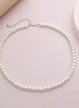 欧美跨境饰品简约几何圆珠串珠项