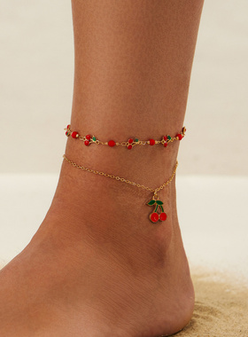 欧美跨境甜酷ins风滴油樱桃水果