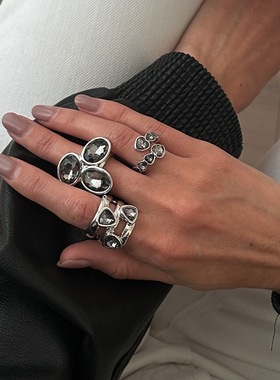 欧美跨境轻奢ins风几何亚克力钻