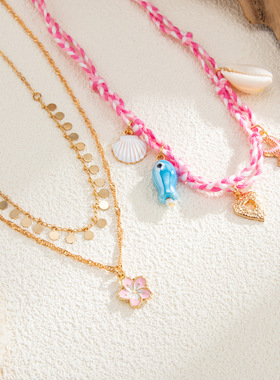 欧美跨境度假风陶瓷小鱼海星贝壳