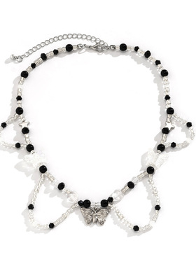 欧美跨境饰品甜酷气质蝴蝶仿珍珠