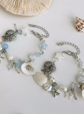 欧美跨境海洋ins风海螺扇贝壳手