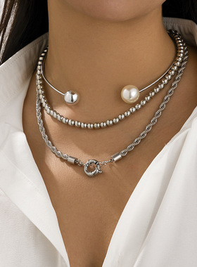 欧美跨境个性朋克金属圆环项圈ne