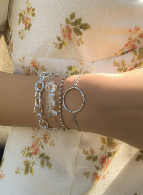 欧美跨境饰品复古简约不规则碎石