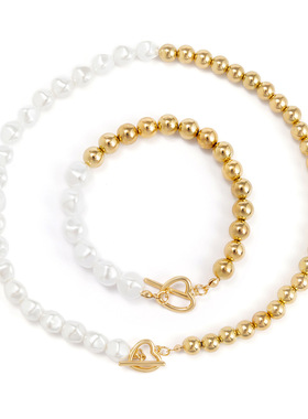 欧美跨境饰品百搭仿珍珠串珠拼接