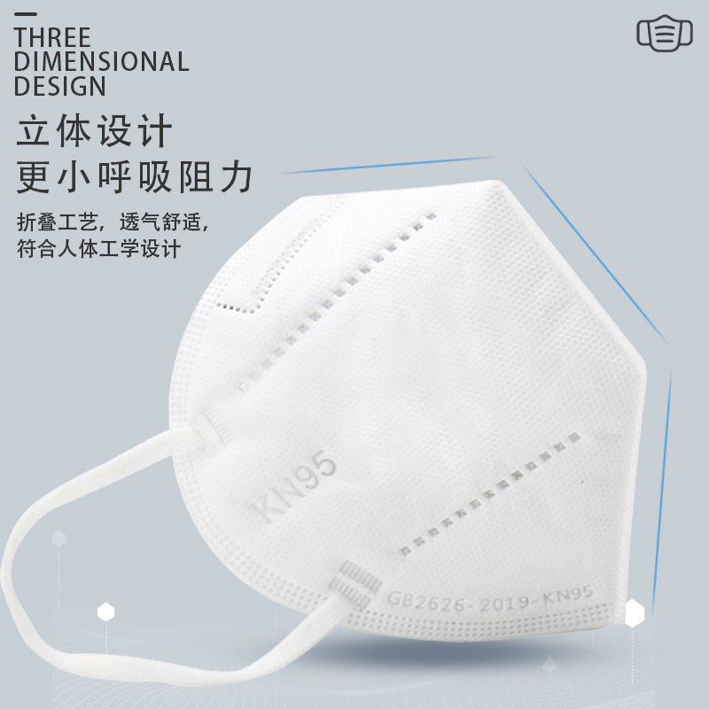 n95口罩3d立體女kn95高顏值白色獨立包裝正品防護防塵不勒耳朵_舒松惠旗艦店_居家日用