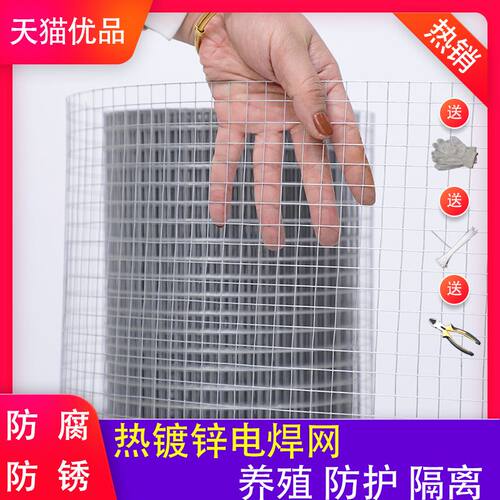 铁丝网围栏养殖网热镀锌栅栏网片网格防鼠护栏 铁网阳台钢丝护栏 - 图2