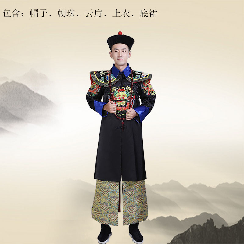 清朝满族皇帝阿玛皇后太后格格王爷大臣太监士兵侍卫演出服装出租 - 图2