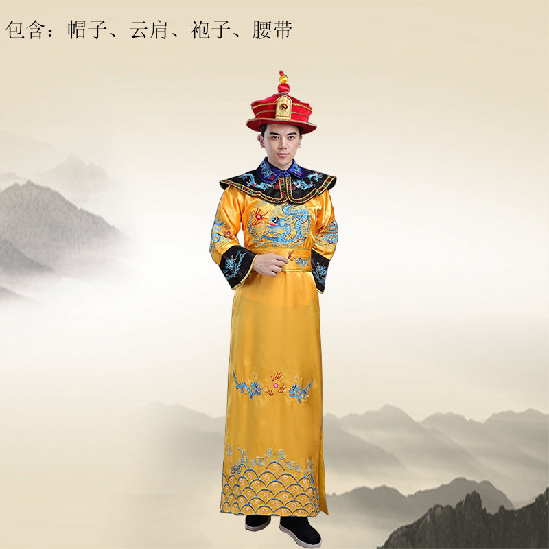 清朝满族皇帝阿玛皇后太后格格王爷大臣太监士兵侍卫演出服装出租 - 图0