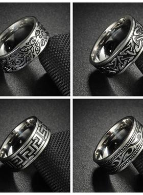 维京海盗恶魔之眼饰品紫藤花指环