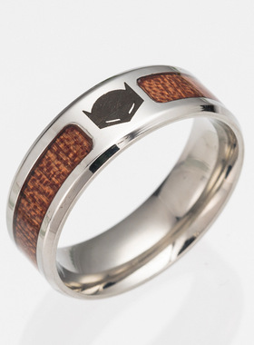 对戒木纹钛钢不锈钢钛钢手饰品直