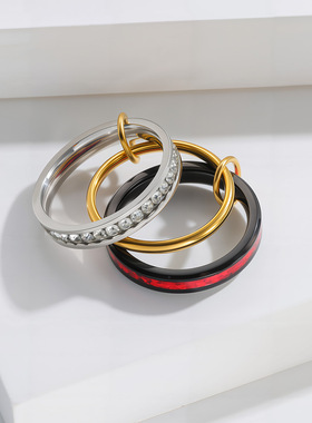 澳宝戒指叠戴指环INS韩版ring首