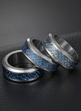 情侣对戒欧美神话手饰品钛钢转动