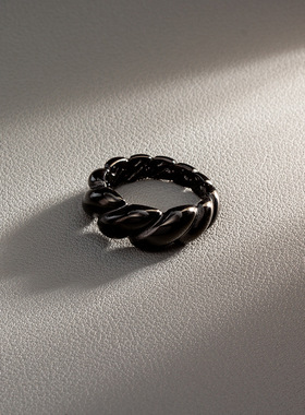 ring新款麻花造型钛钢手饰品铸造